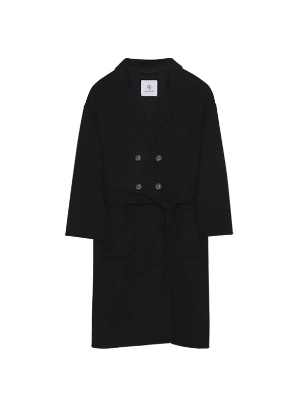 Dylan Cashmere Coat in Black Adam Heath