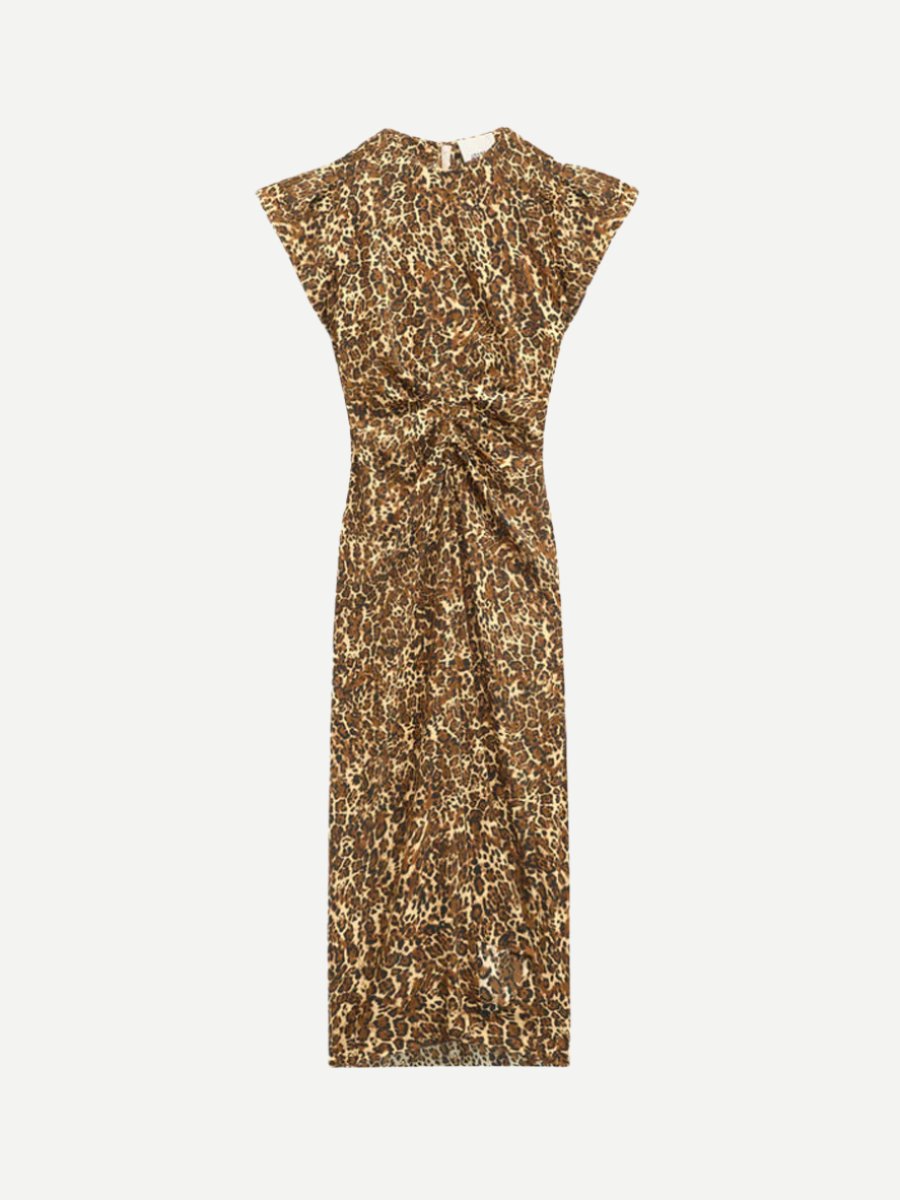 Hot Isabel Marant Silk Butterfly Ruched Slit Dress