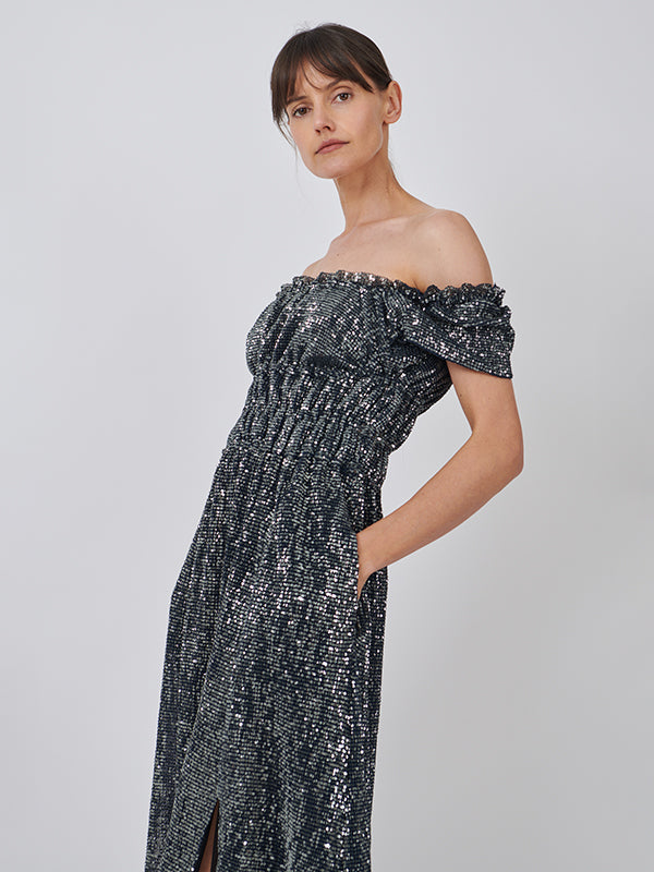 Altuzarra Lily Dress in Midnight Silver