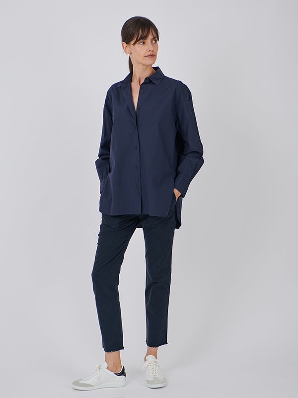 Nili Lotan Yorke Shirt in Deep NavyNili Lotan Yorke Shirt in Deep Navy