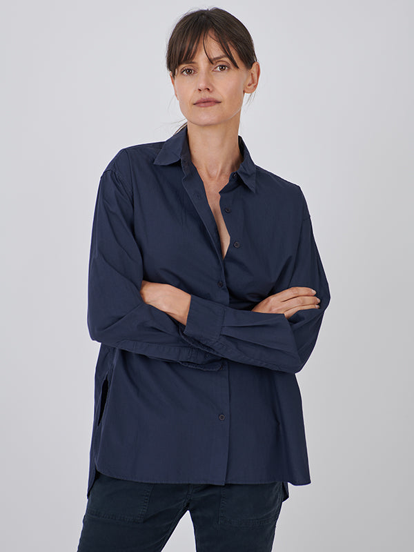 Nili Lotan Yorke Shirt in Deep Navy