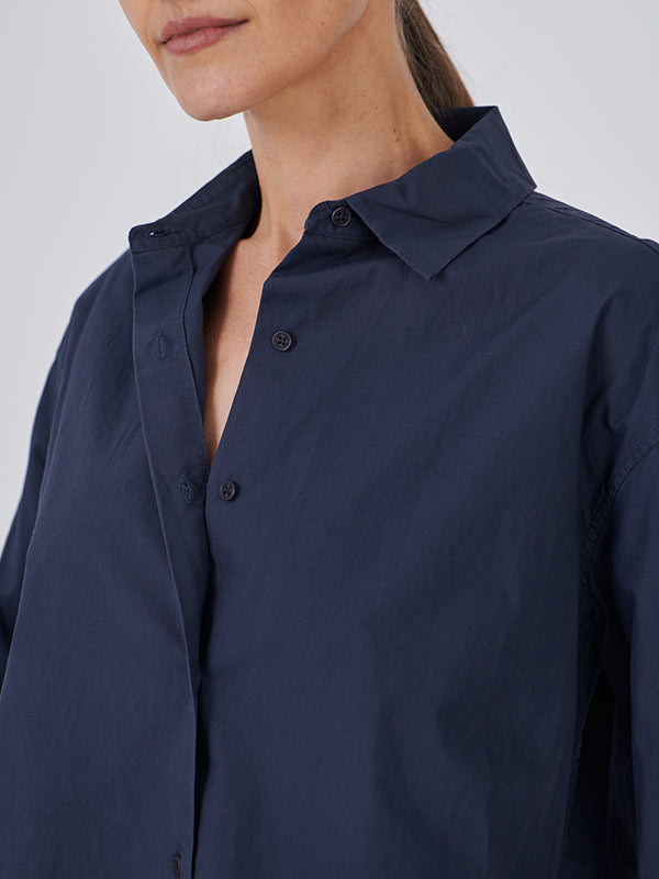 Nili Lotan Yorke Shirt in Deep Navy