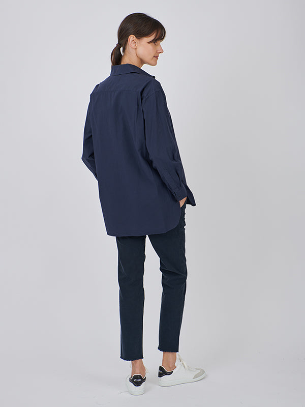 Nili Lotan Yorke Shirt in Deep Navy