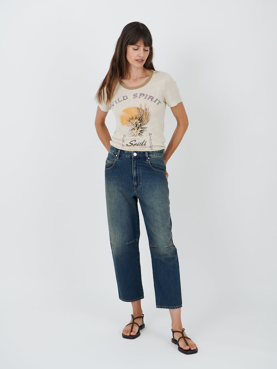 Isabel Marant Etoile | Kiliann Tee in Ecru/Sand