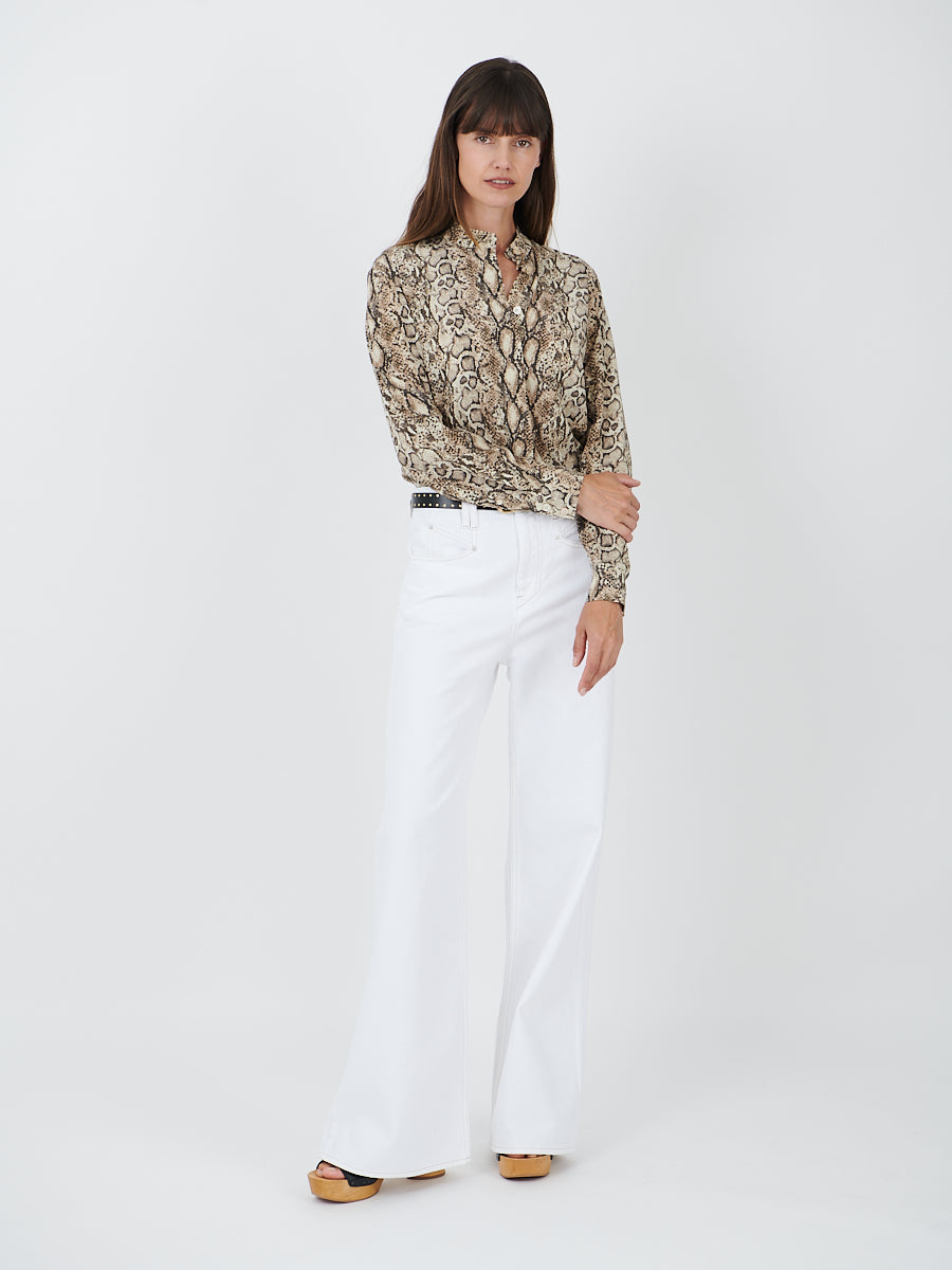 ISABEL MARANT | Ilda Shirt in Natural Python