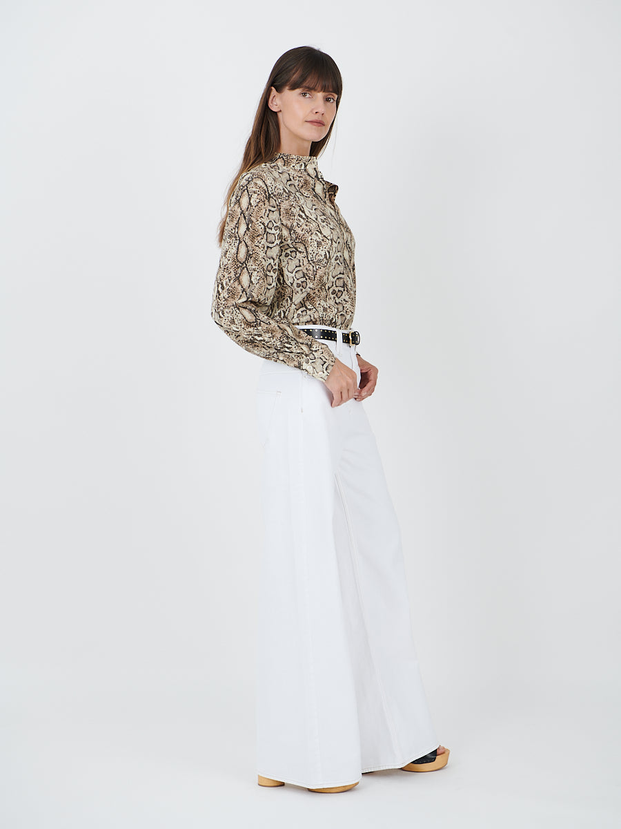 ISABEL MARANT | Ilda Shirt in Natural Python