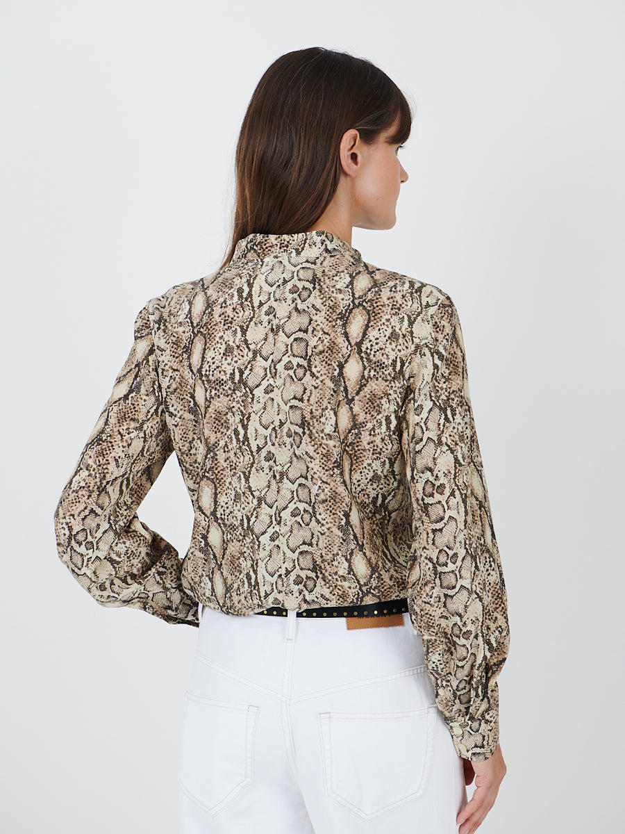 ISABEL MARANT | Ilda Shirt in Natural Python