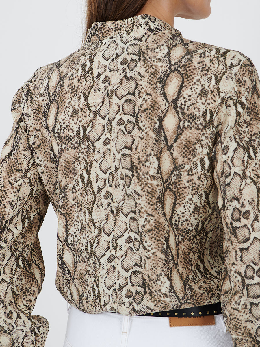 ISABEL MARANT | Ilda Shirt in Natural Python