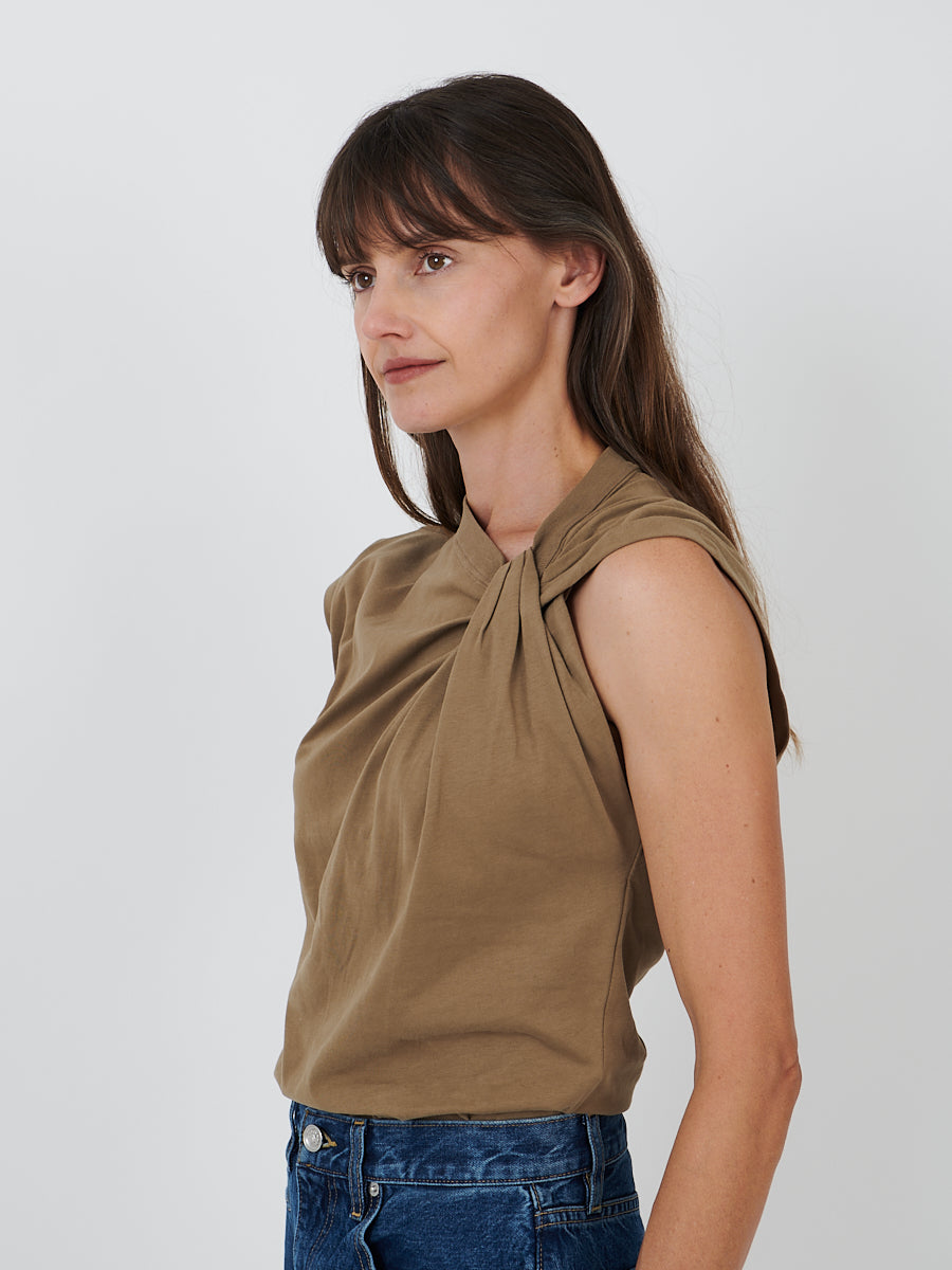 ISABEL MARANT | Nayda Tee in Light Khaki