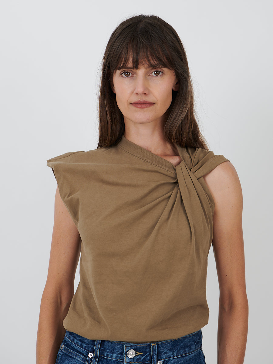 ISABEL MARANT | Nayda Tee in Light Khaki