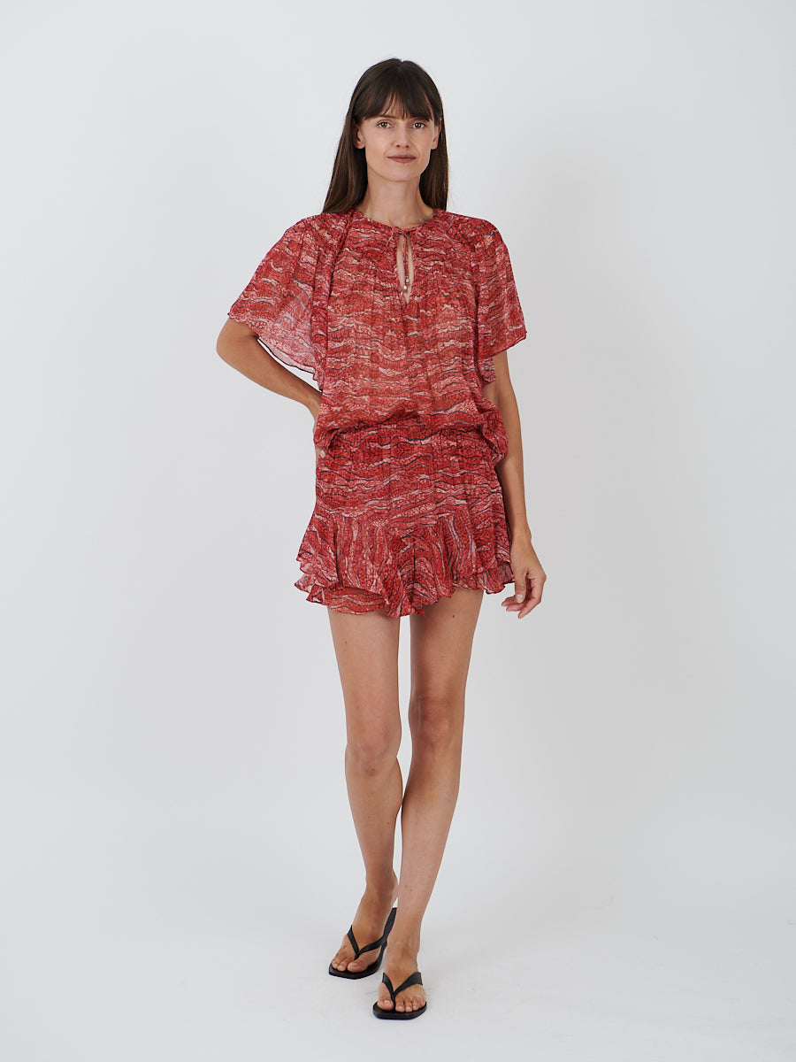 Isabel Marant Etoile | Sornel Shorts in Red