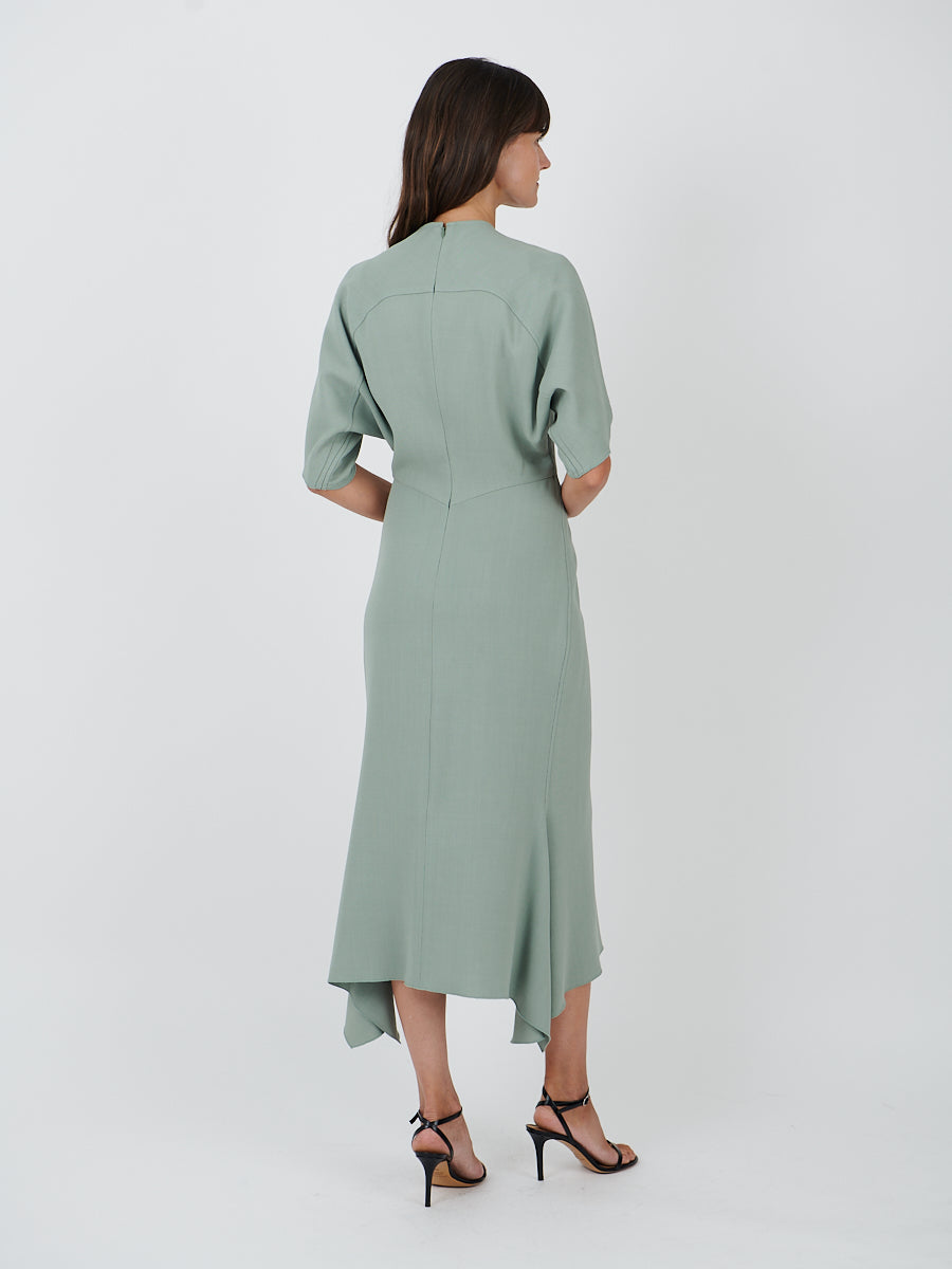 Victoria Beckham | Drop Sleeve Midi Dress in Wasabi