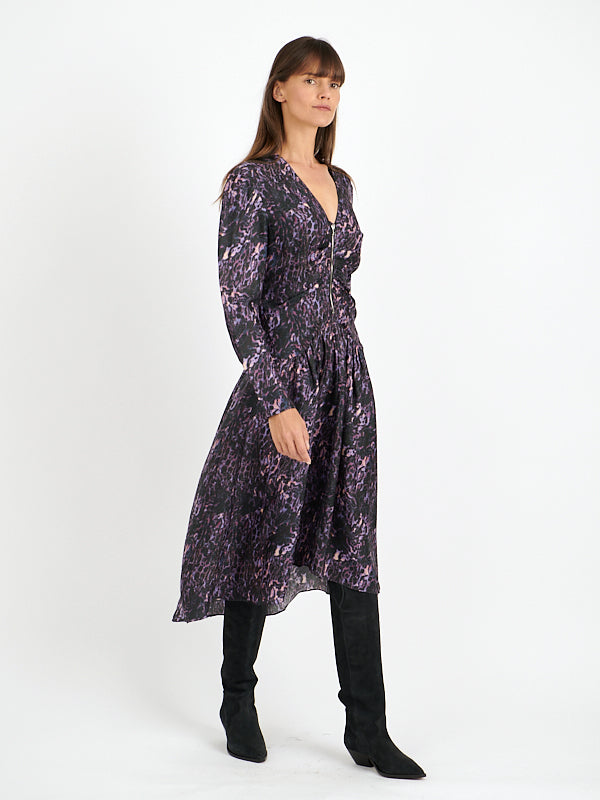 ISABEL MARANT | Magaly Dress in Dark Plum