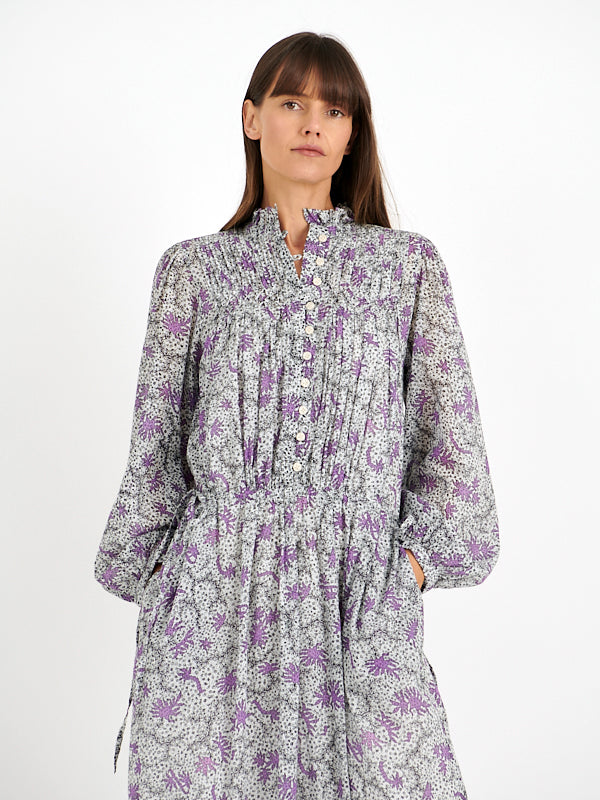 Isabel Marant Etoile | Dalida Dress in Ecru/Lilac