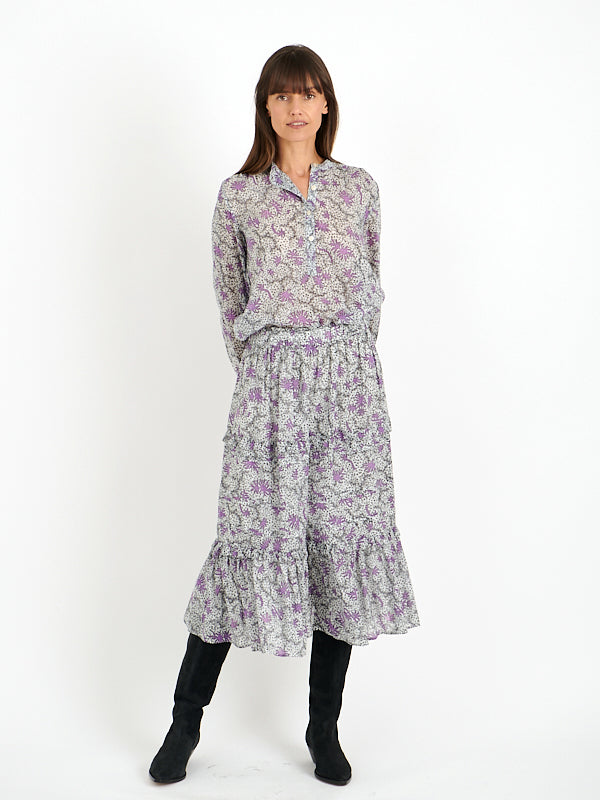 Marant Etoile | Diya Skirt in Ecru/Lilac
