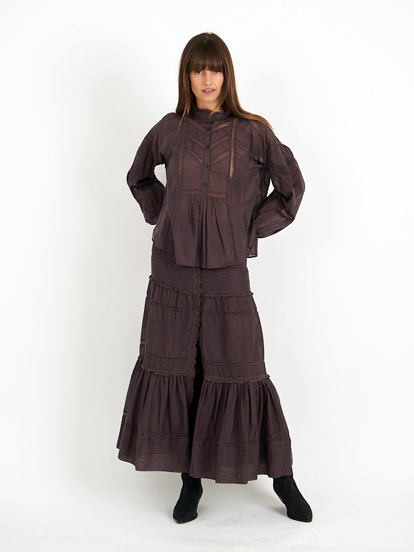 Isabel Marant Etoile | Gihane Skirt in Dark Plum