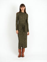 Isabel Marant Etoile | Lisy Dress in Dark Kahki/Lime