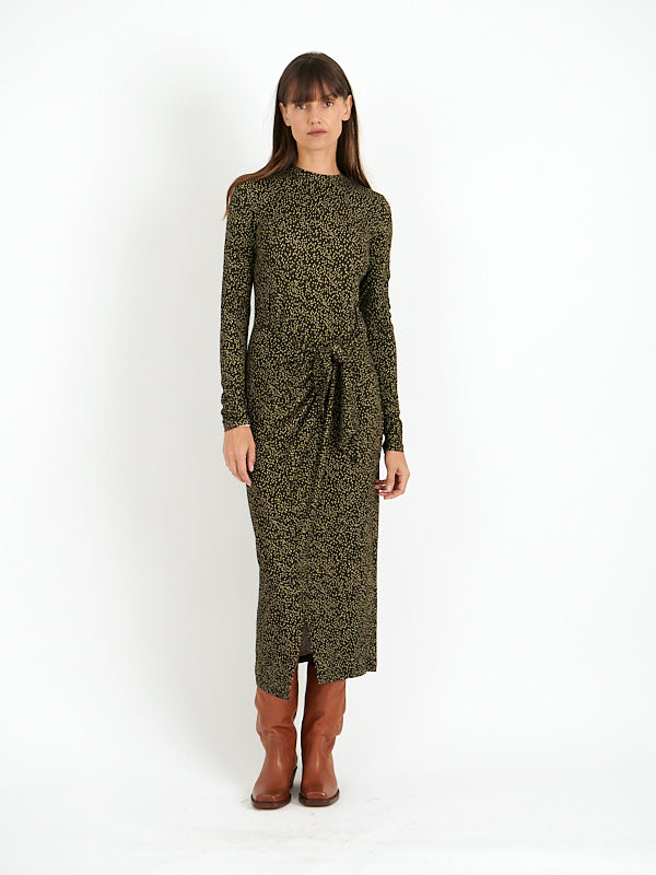 Isabel Marant Etoile | Lisy Dress in Dark Kahki/Lime