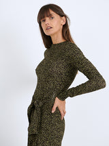 Isabel Marant Etoile | Lisy Dress in Dark Kahki/Lime