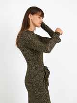 Isabel Marant Etoile | Lisy Dress in Dark Kahki/Lime