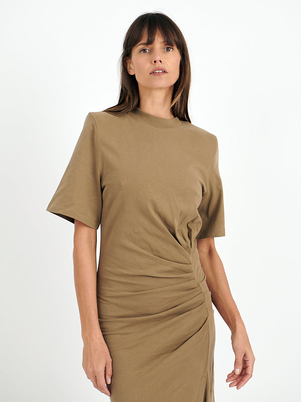 Lexia Dress in Light Khaki