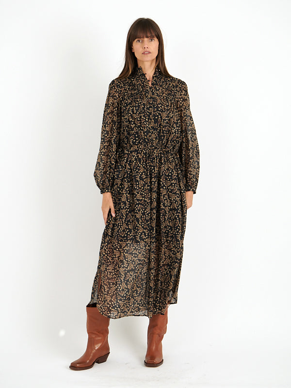 ISABEL MARANT Etoile | Dalida Dress in Black/Ochre