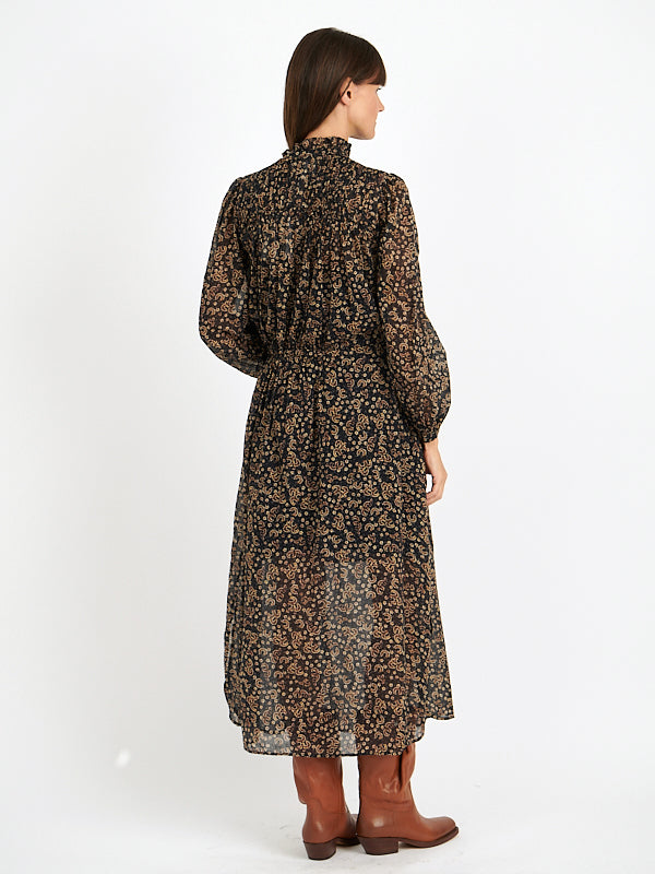 ISABEL MARANT Etoile | Dalida Dress in Black/Ochre