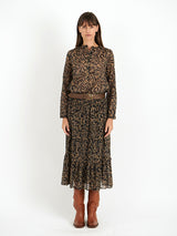 ISABEL MARANT ETOILE | Diya Skirt in Black/Ochre