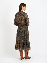 ISABEL MARANT ETOILE | Diya Skirt in Black/Ochre