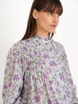 Isabel Marant | Dubna Top in Ecru/Lilac