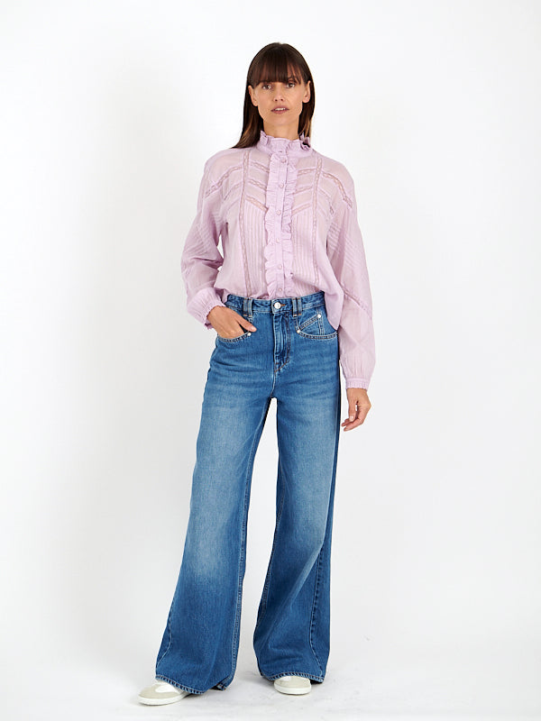 ISABEL MARANT Etoile | Gaia Top in Lilac