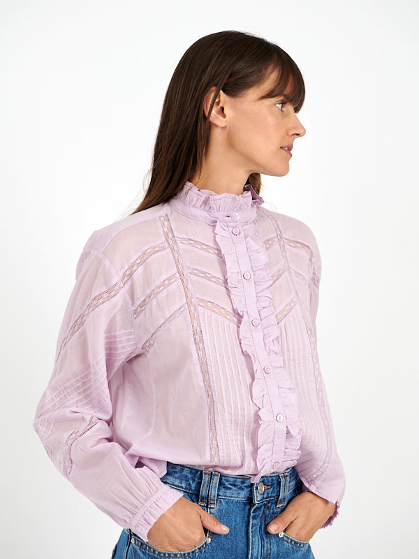 ISABEL MARANT Etoile | Gaia Top in Lilac