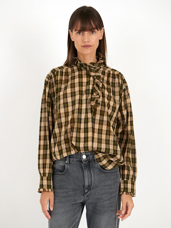 ISABEL MARANT Etoile | Pamias Top in Black/Ochre