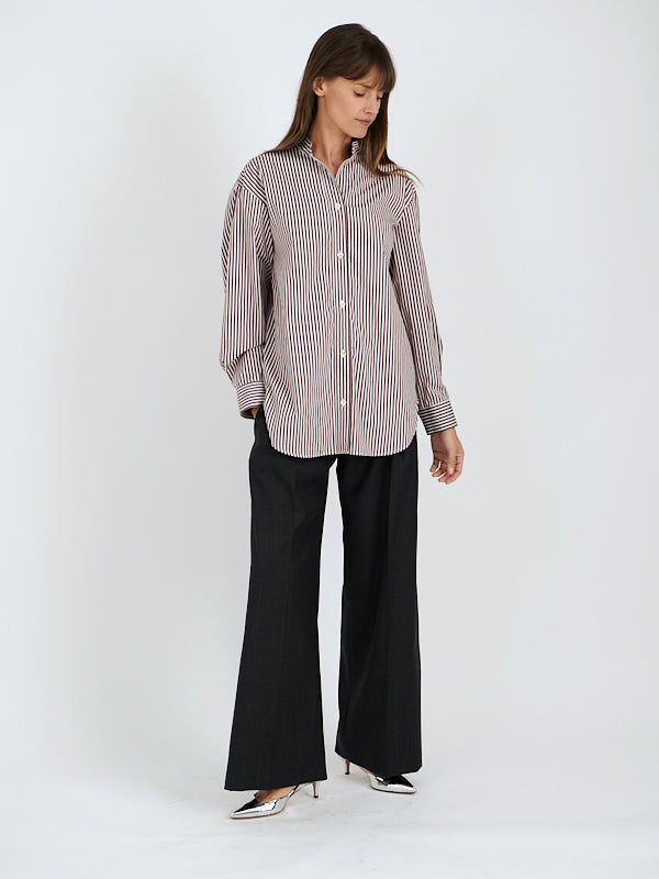 Isabel Marant | Faby Shirt in Ecru/Burgundy