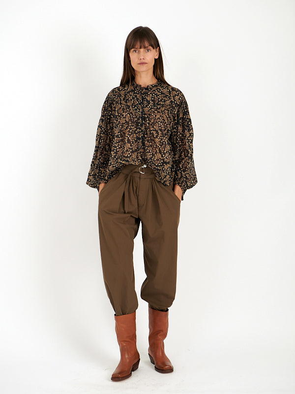 Isabel Marant | Salika Top in Black/Ochre