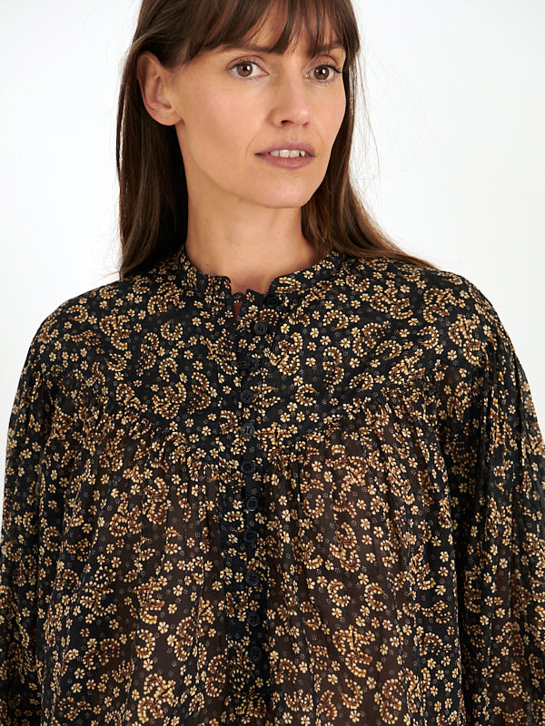 Isabel Marant | Salika Top in Black/Ochre