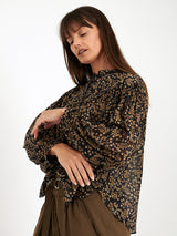 Isabel Marant | Salika Top in Black/Ochre