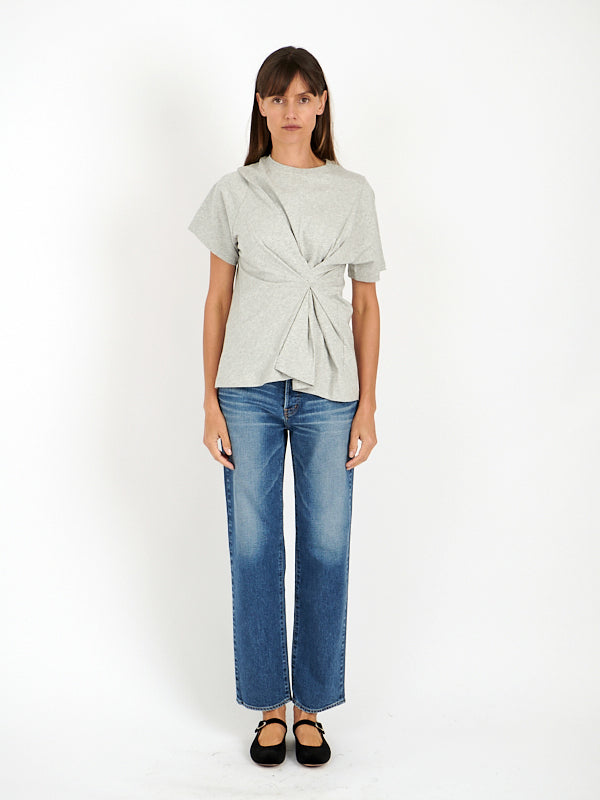 VICTORIA BECKHAM | Body Twist Tee in Grey Marle