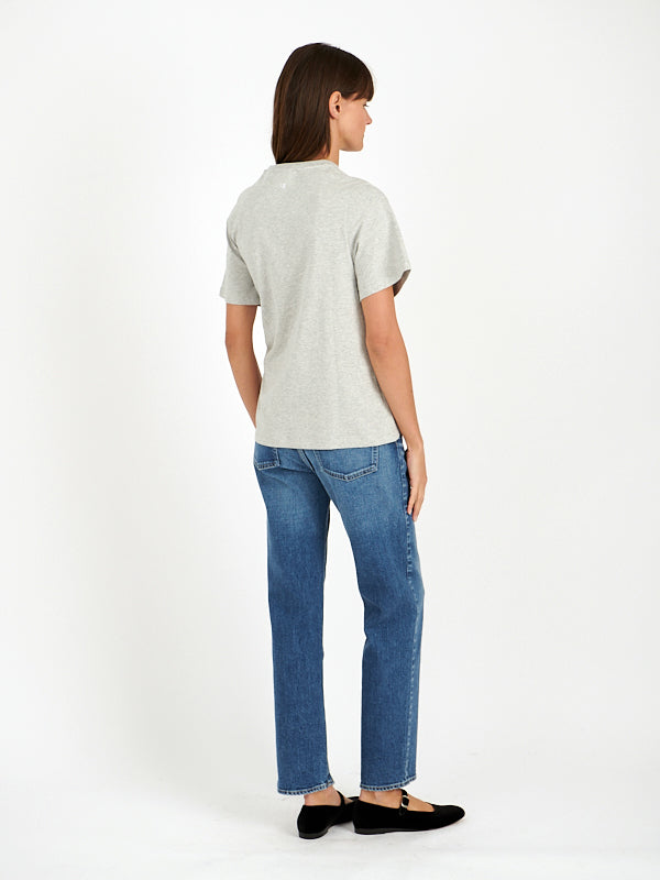 VICTORIA BECKHAM | Body Twist Tee in Grey Marle