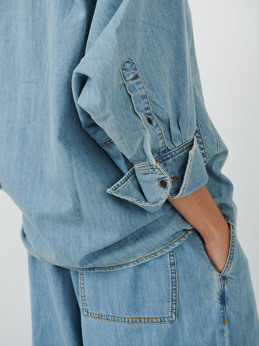 Dries Van Noten | Clarissa Denim Shirt in Ice Blue