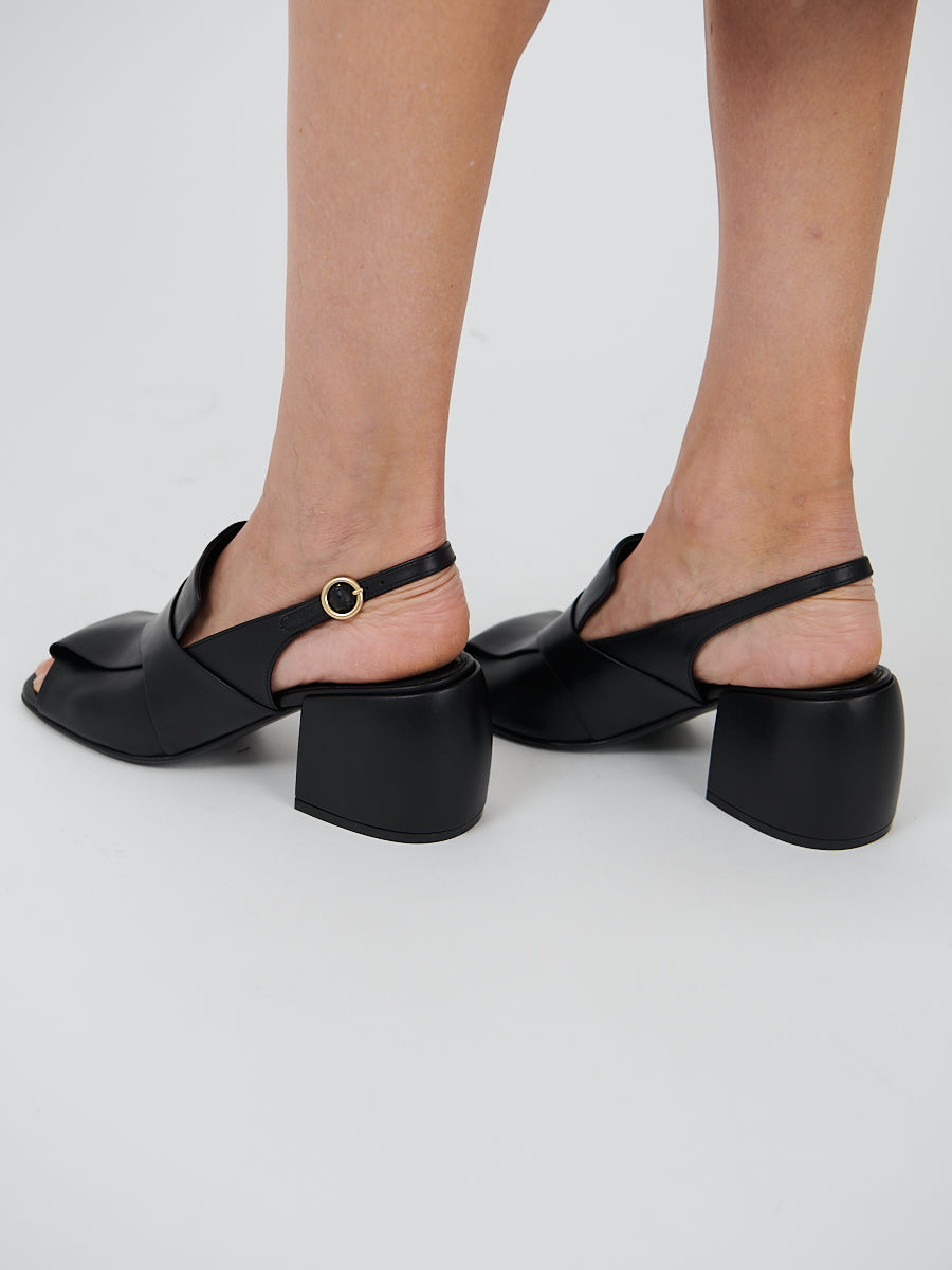 Dries Van Noten | Leather Mules in Black