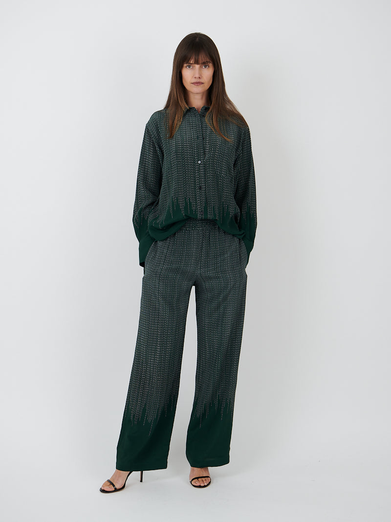 Victoria Beckham | Pyjama Shirt in Green Chain