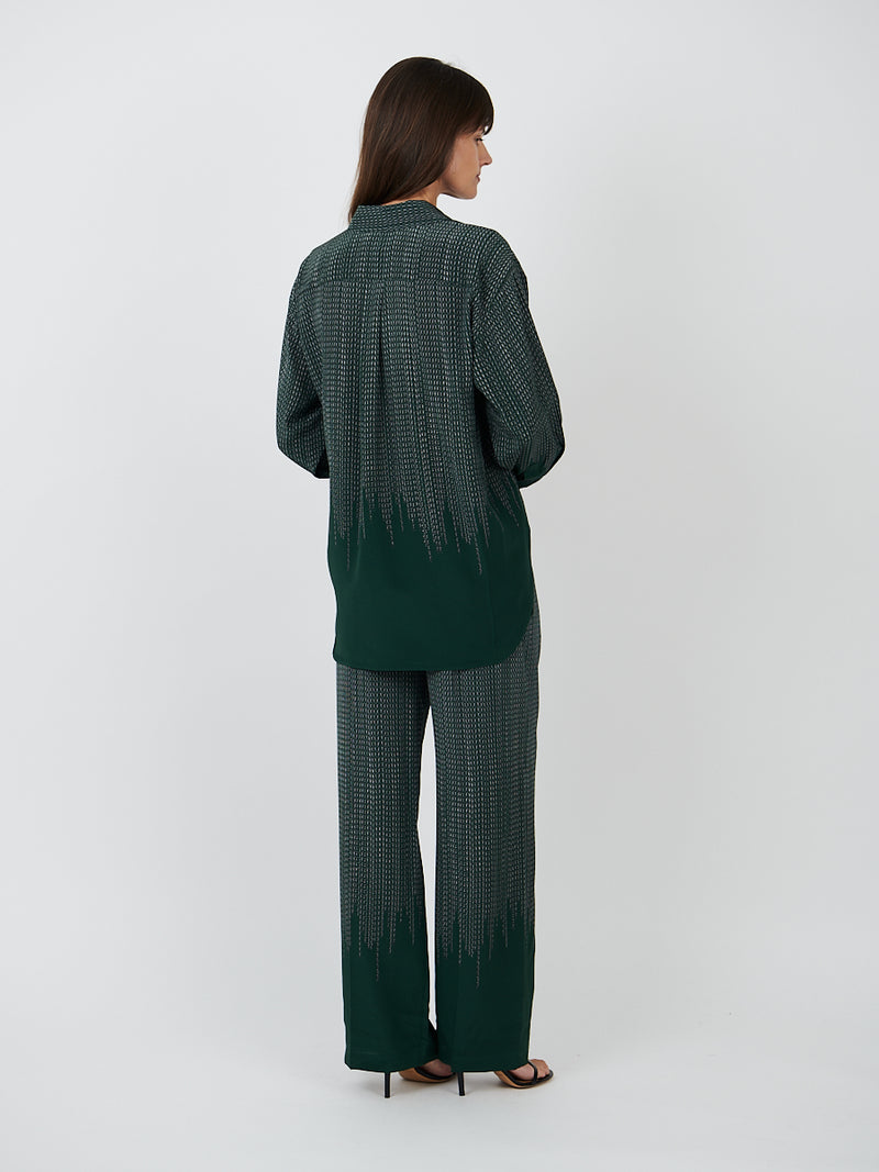 Victoria Beckham | Pyjama Trouser in Green Chain