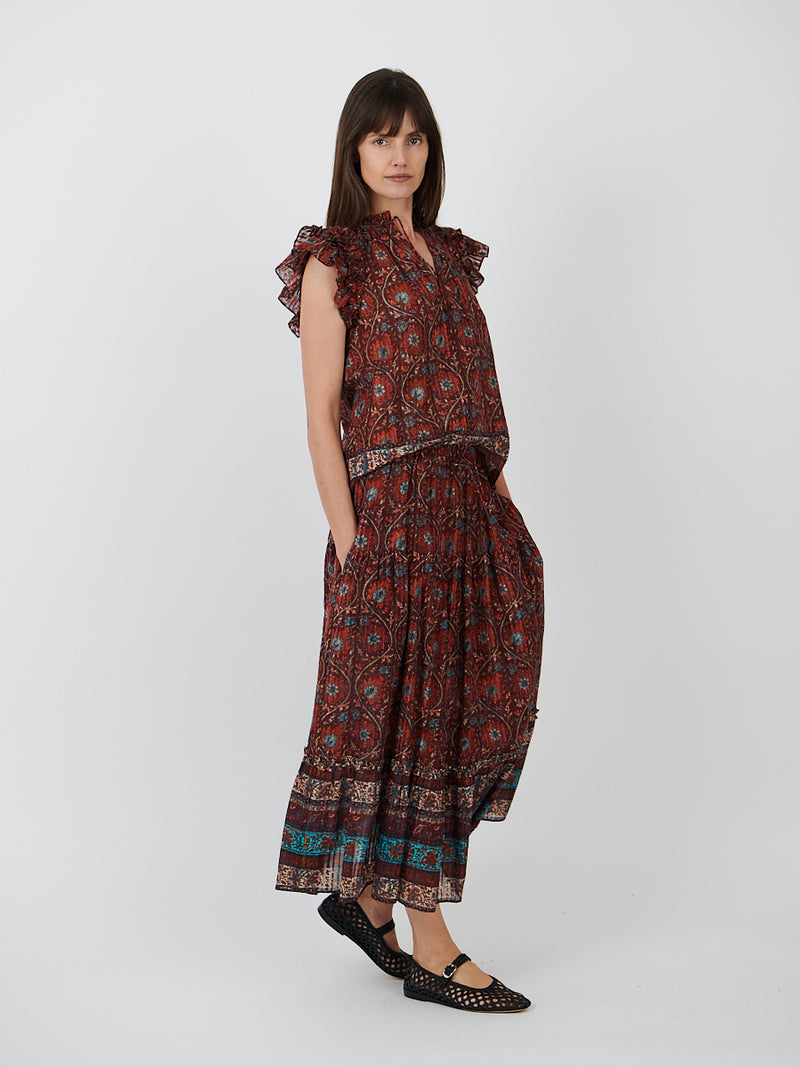 Ulla Johnson | Paige Skirt in Pomegranate