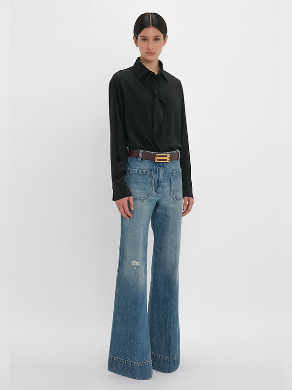 Victoria Beckham | Alina Jean in Worn Blue Wash