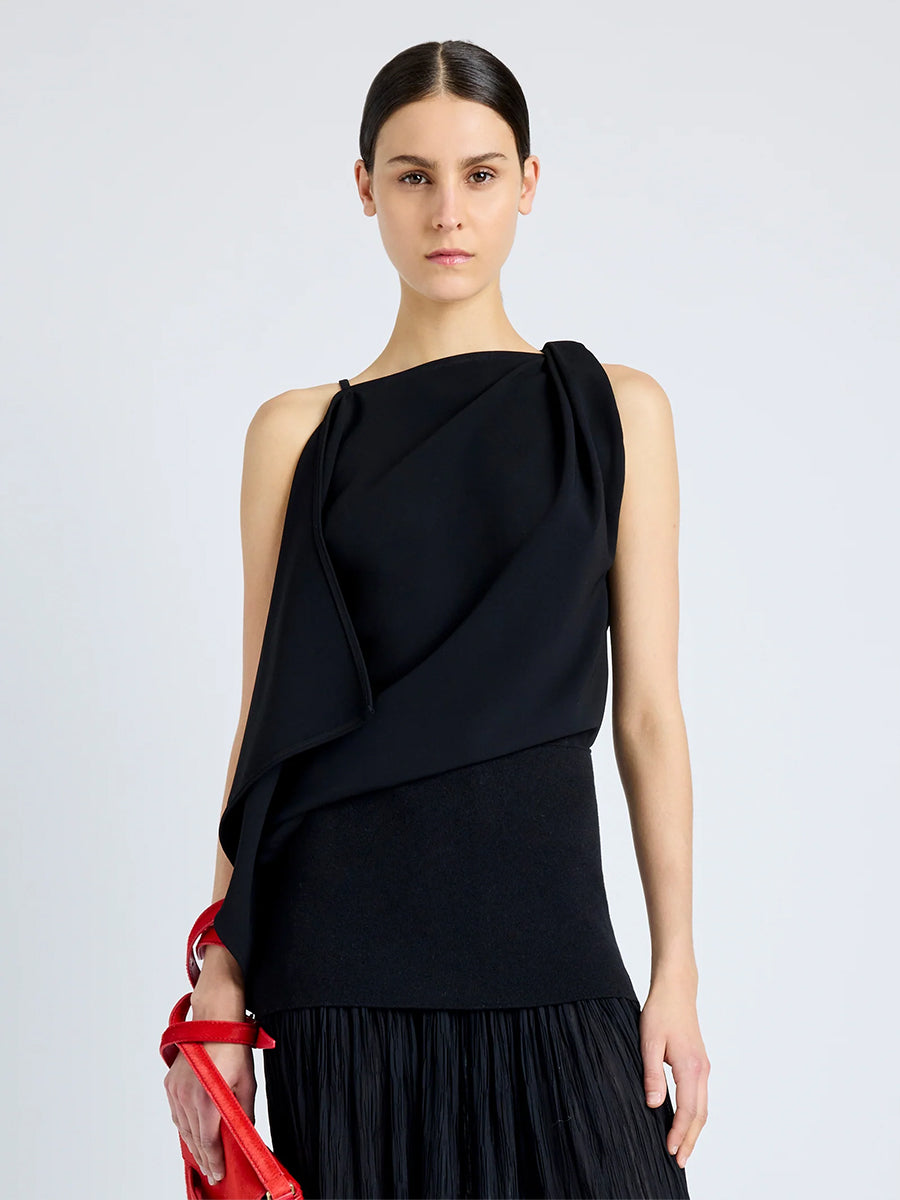 Proenza Schouler | Alyssa Crepe Top in Black