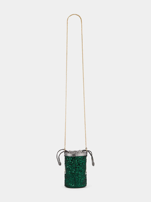 Anya Hindmarch Anya Brands Mini Bucket Perrier in Bottle Green