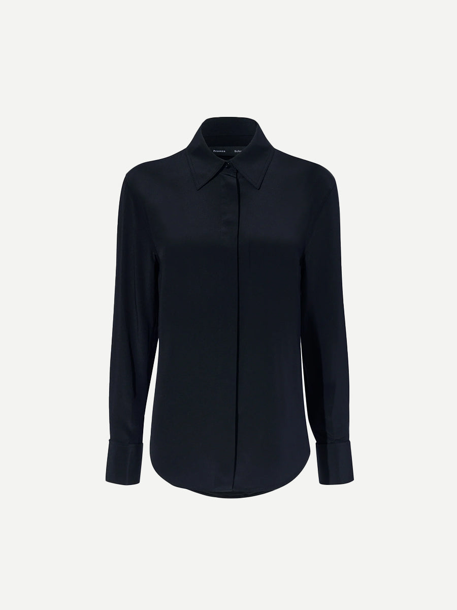 Proenza Schouler | Arabella Silk Top in Black