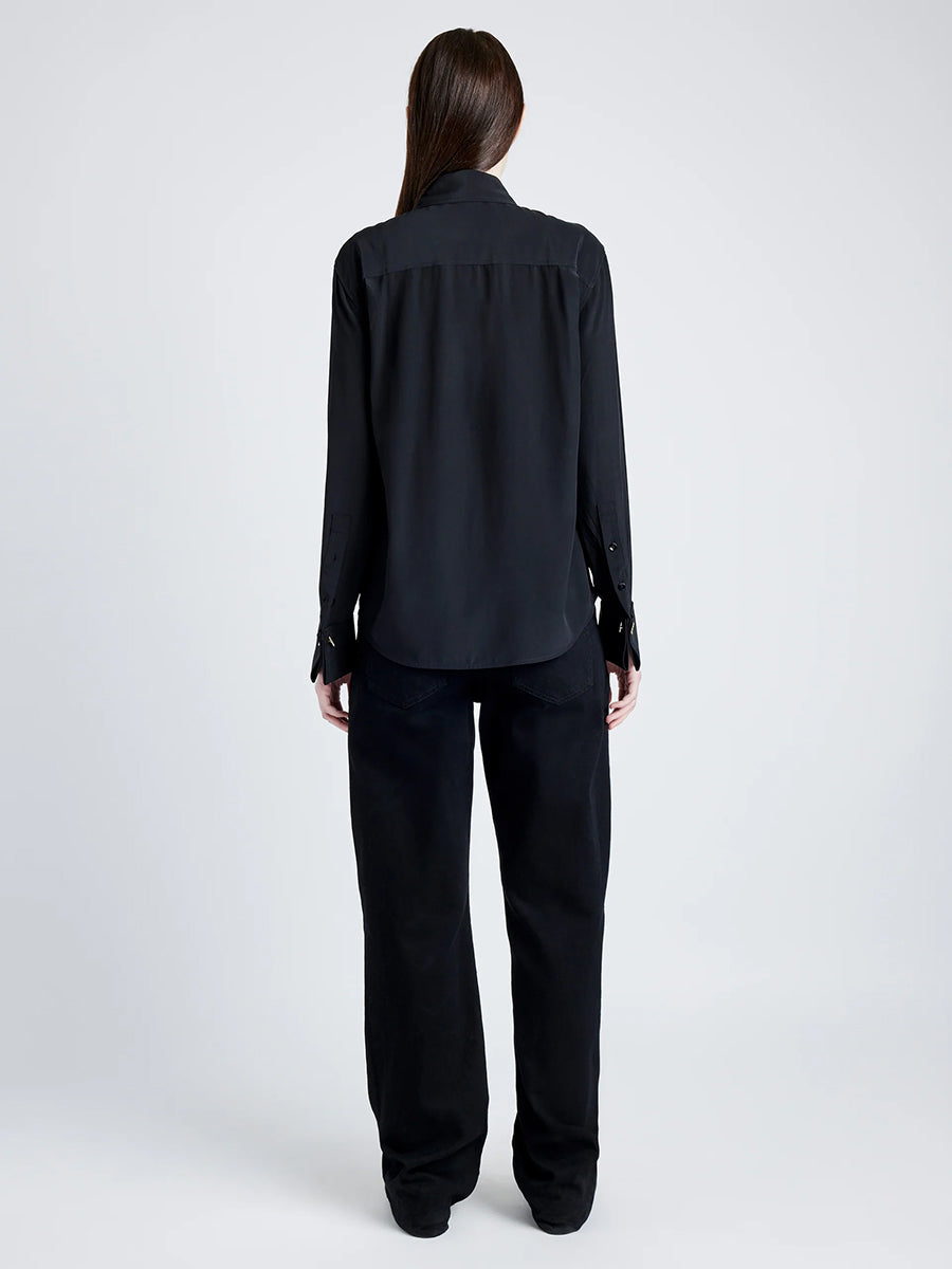 Proenza Schouler | Arabella Silk Top in Black