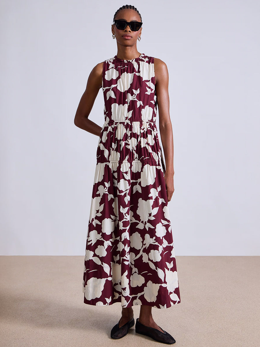 Arte Tank Dress in Paz Floral Fig